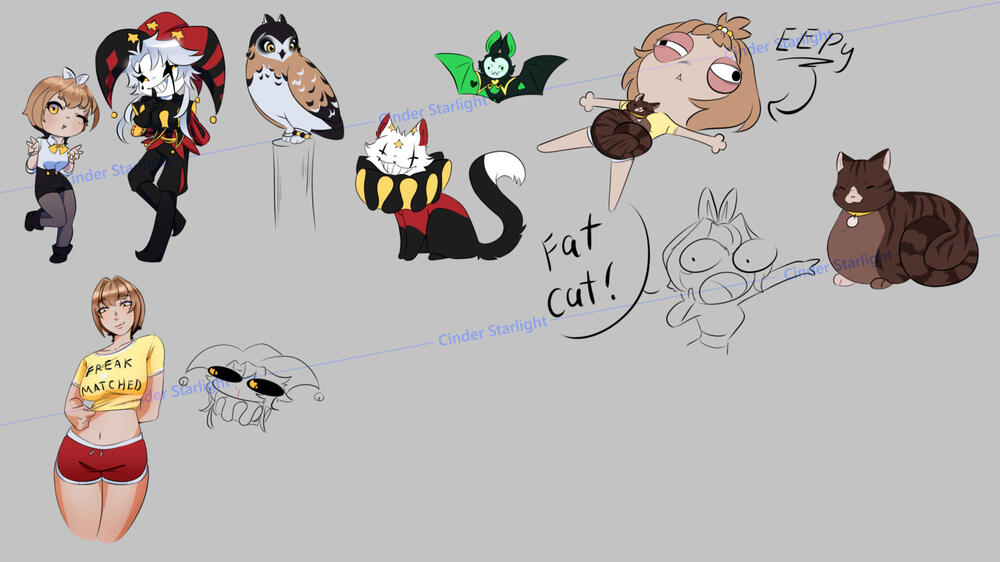 (I love the fat cat)